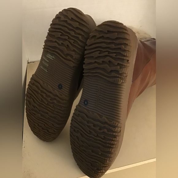 Aquatalia women brown leather knit tall knee high boots US 9 - Picture 10 of 12